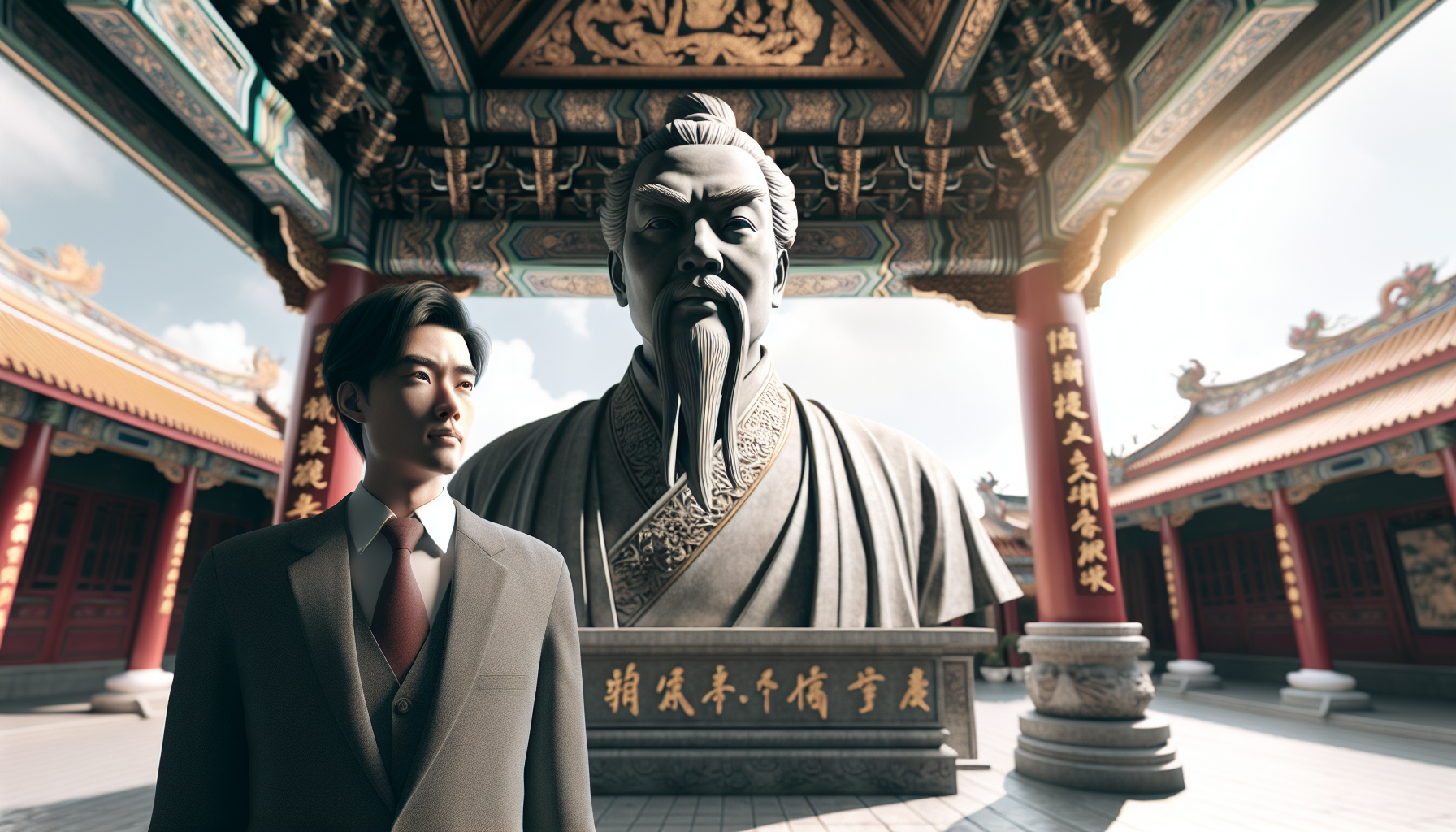 นักธุรกิจจีนถวายเทพเจ้ากวนอูยักษ์ให้หลวงพ่อแป๊ะ แห่ส่องเลขหางประทัด-ทะเบียนรถเกลี้ยงแผง